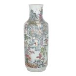 LARGE FAMILLE ROSE VASE, REPUBLIC PERIOD (1911-1949) RED CLIFF SCENE 民國 粉彩前赤壁賦題詩大瓶   Painted with