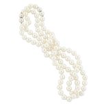 SINGLE STRAND CULTURED PEARL NECKLACE(8.5mm to 9.0mm) with two concealed 14k white gold claspslength