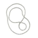 18K WHITE GOLD ENDLESS RIVIERE NECKLACEset with 218 brilliant cut diamonds (approx. 37ct.t.w)