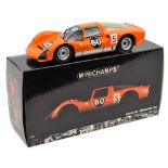 Minichamps 1:18 scale Porsche 906 – Nurburgring 1966. In bright orange with red seats, lift off rear