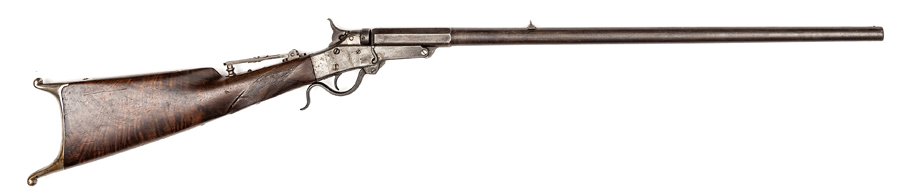 A .50” CF Maynard’s Patent SS breech loading carbine, 43” overall, barrel 26”, number 4226,