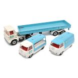 Corgi Toys Co-op Gift Set. 3 vehicles in light blue and white livery with ‘Co-op’ labels to sides,