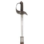 An 1895 pattern infantry officer’s sword, straight fullered blade 32”, by Robt Mole & Sons,