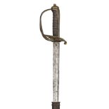 An interesting 1892 type officer’s sword of the 1st Vol Bn Cheshire Regt, straight fullered blade