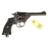 A 6 shot .38” Webley & Scott Mark IV service pattern DA revolver, number 172197, with B’ham