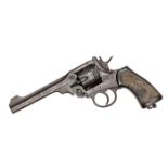 A 6 shot .455” Webley Mark VI DA service revolver, number 375692, the frame dated 1918, with various