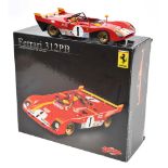 gmp 1:18 scale limited edition Ferrari 312PB. In Italian racing red with yellow flash, rear