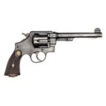 A WWI 6 shot .455” Smith & Wesson DA Service revolver, number 31599, with British military marks