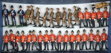 35 white metal soldiers. British infantry comprising – Infantry of The Line in scarlet tunics C.