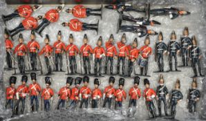 40 white metal soldiers. British army dismounted cavalry, comprising 12 Royal Scots Greys
