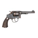 A 6 shot .38” Smith & Wesson service revolver,  number 753638, with British military acceptance