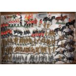 A good quantity of repainted Britains soldiers. 11 Cameron Highlanders marching at the slope in