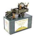 Toy Army Workshop WW1 British Maudsley 4 wheel lorry. In gloss military olive green with folding