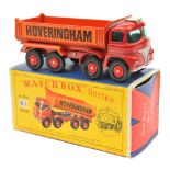 Matchbox King Size Foden 8-wheeled Tipper Truck K-1. Cab and chassis in red, tipping rear body in