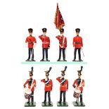 34 white metal soldiers. 12 16th Lancers dismounted band. 18 Fusilier bandsmen, 3 Fusilier