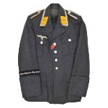 A fine Third Reich Luftwaffe 4 button service tunic, for an Unteroffizier of Flying Troops, complete