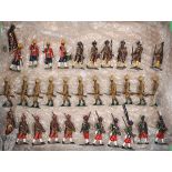 33 white metal soldiers. Indian infantry, comprising – Ludhiana Sikhs, Officer, colour bearer,