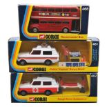 3 Corgi.  2x Whizzwheels – Police ‘Vigilant’ Range Rover (461). In white with orange/blue stripe and