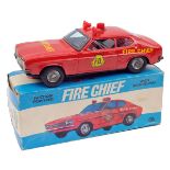 A mid 1970’s Sonokong (Korean) Ford Capri Fire Chief’s car. A friction powered example in bright red