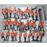 34 white metal soldiers. British Infantry of The Line, in scarlet home service tunics. Comprising 11