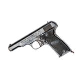 A 7.65mm French naval issue M.A.B Model D semi automatic pistol, number 116438, the right side of