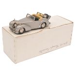 A Mini Marque 43" white metal model. A 1948 Triumph Roadster in metallic silver with green