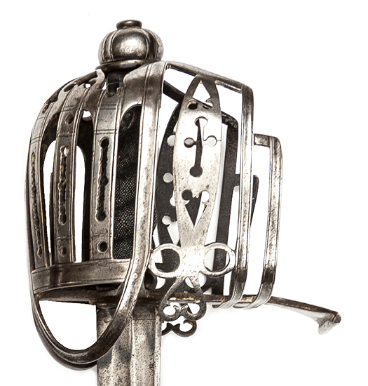 A good fine Scottish basket hilted backsword,                 c 1740, the single edged double - Image 2 of 2