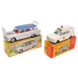 2 Dinky Toys. Vauxhall Victor Ambulance (278). In white with light green interior and with driver