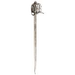 A good fine Scottish basket hilted backsword,                 c 1740, the single edged double