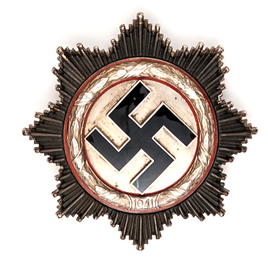 A scarce Third Reich German cross type A, in silver with 4 rivets, by C F Zimmerman. VGC, in its