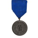 A scarce Third Reich SS long service award for 4 years, with its ribbon and in presentation case.