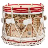 A painted brass side drum of The 1st Bn Seaforth Highlanders (Ross-shire Buffs, The Duke of Albany’