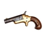 A .41” rimfire Colt No 3 derringer pistol,  number 15709, London proved, with bronze frame and