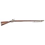 A late 18th century 16 bore Volunteer Sergeant’s flintlock fusil,  55” overall, 2 stage barrel 39”