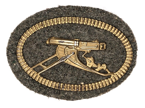 A very scarce Imperial German Machine Gun Sharpshooters Battalion sleeve badge,  unit raised in
