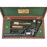 A fine cased 5 shot 38 bore Adams Model 1851 “Dragoon” self cocking percussion revolver, 13½”