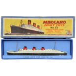 A Meccano Dinky Toys No.52 Cunard-White Star Liner ‘No534’. In white and black with red funnels with