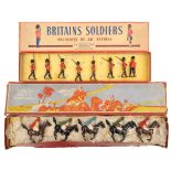 2 Britains sets. Britains Native Warriors comprising 5 mounted Arab soldiers galloping carrying