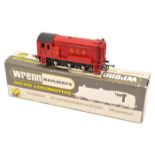 Wrenn OO gauge locomotive. An NCB class 08 0-6-0 diesel shunter RN72 (W2234). In unlined red livery.