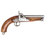 A scarce William IV Enfield percussion Coast Guard or Sea Service pistol,  12” overall, barrel 6”,