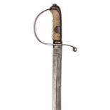 An Austrian M1877 light cavalry trooper’s sword,  slightly curved blade 30½” with stamps at forte,