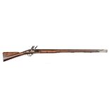 A 10 bore India pattern Brown Bess flintlock musket, 55” overall, barrel 39” with Tower proofs and