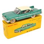 French Dinky Toys De Soto ‘Diplomat’ (545). In metallic green with silver flash and cream roof, with