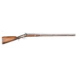 An SB 12 bore percussion sporting gun, by Shaw & Crane,  49” overall, 3 stage twist barrel 33”,