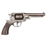 A 6 shot .44” Starr Arms Co DA Army percussion revolver,  barrel 6”, number 10140, the frame stamped