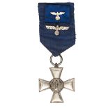 A Third Reich Army long service cross 2nd class,  complete for 18 years service. Together with a