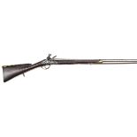 A good rare 20 bore Russian flintlock fowling piece, c 1740, 56” overall, 2 stage barrel 41”,