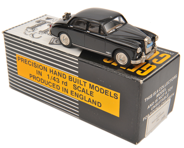 Gems & Cobwebs 1:43 scale white metal model. 1954 Riley Pathfinder Police Car. In gloss black livery
