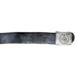 A rare Third Reich Allgemeine SS OR’s belt complete, silver washed steel buckle, black PL stamped