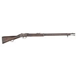 A .577/450” Martini Henry Mark IV rifle,  49” overall, barrel 33¼” with military proofs and